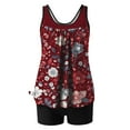 thumbnail image 3 of UPPADA Womens Two Piece Bathing Suit 2025 Modest High Waist Swimwear Elastic Floral Swimsuit with Shorts Tummy Control Sporty Beachwear Women's Swimsuit Multicolor,L, 3 of 5