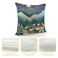 thumbnail image 4 of FUMJ  Evening Village Winter Landscape Throw Pillow Covers Snow Covered Houses and Mountains Square Pillow Cases for Decorative Cushion Bed Couch Sofa Christmas, 4 of 5