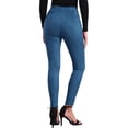 thumbnail image 3 of FALDAS CURVAS Leggings de Ante Sintético para Mujeres, Cintura Alta, Pantalones Ajustados, Color Azul Oscuro, 3 of 6