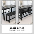 thumbnail image 5 of Baxluxe Dining Set, 47 Inch Rectangular Dining Set, 2-4 Person Dining Set with Bench for Apartment, Kitchen & Dining Room, Black, 5 of 6