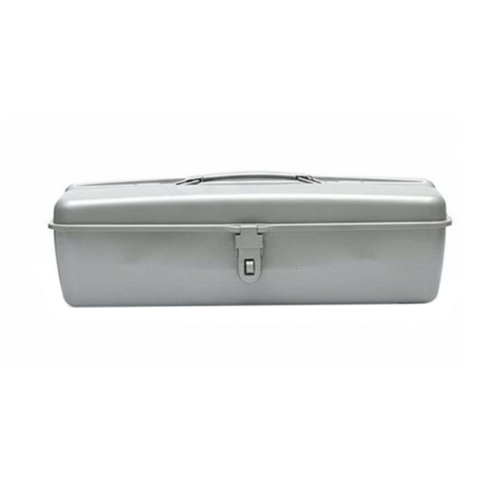 predolo Metal Toolbox Multi-Purpose Metal Tool Storage Heavy Duty Portable Tool Chest for DIY Enthusiasts, Mechanics, Car, Garage, Job Site, Silver Gray, 370
