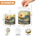 thumbnail image 3 of Wobogo Beautiful Rooster Clear Plastic Jar Large and Medium Combo Set Cotton Swabs Balls Dental Floss Sticks Cosmetic Storage Can, 3 of 6