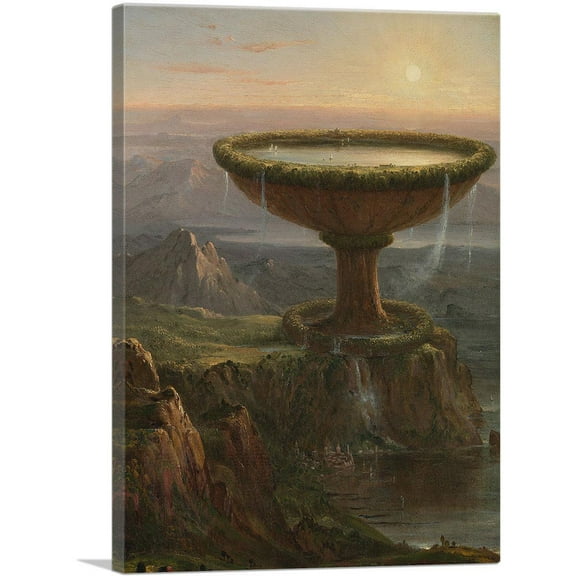 ARTCANVAS The Titans Goblet 1833 Canvas Art Print by Thomas Cole - Size: 26" x 18" (0.75" Deep)