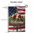 thumbnail image 3 of Shangniulu Patriotic Welcome Patriotic Flag 12x18 Inch Double Sided for Outdoor Flower House Yard Decoration White, 3 of 6