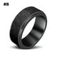 thumbnail image 5 of Anillos de acero inoxidable giratorio girando hombres descompresión de la joyería de la mano 6mm anti estrés de la moda a prueba de la ansiedad Spinner Tamaño 8 seitruly AP003943-03, 5 of 7