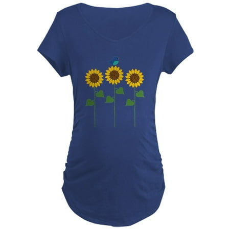 

CafePress - Sunflower Garden Bird Maternity T Shirt - Maternity Dark T-Shirt