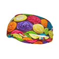 thumbnail image 2 of Goofa Brightly Colored Cupcakes Pattern Sweatbands Sports Headband for Men & Women,Moisture Wicking Athletic headband,Breathable Sweatband,Sports accessories,Workout gear, 2 of 9