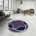 thumbnail image 3 of Ahgly Company Indoor Square Patterned Deep Purple Area Rugs, 8' Square, 3 of 6