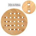 thumbnail image 4 of Whataatahia - Mantel individual redondo de bambú para tazas y platos, resistente al calor, L, 4 of 8