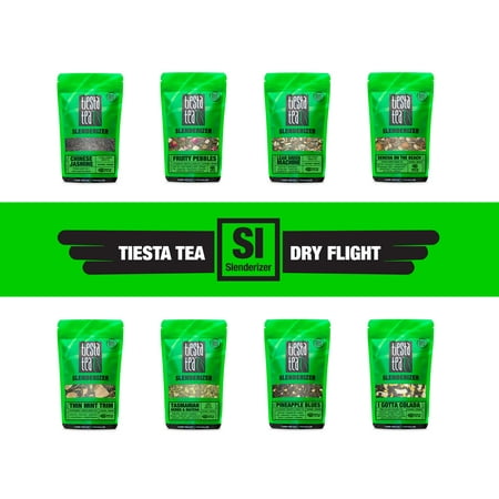 Dan Cong Oolong Tea - Tiesta Tea SLENDERIZER Dry Flight, 8 Loose Green & Oolong Tea Blends, 8 to 12 Servings of Each Flavor, Medium Caffeine, Sampler Gift Set