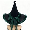 thumbnail image 3 of Hsqqdc Women Velvet Pointer Headwear Long Ribbon Bow Festival Party Masquerade Cap, 3 of 7
