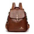 thumbnail image 3 of Mochila de gran capacidad para mujer, bolsos vintage de cuero suave de alta calidad, bolsos escolares para mujer, mochila de viaje, mochila para libros para mujer, 3 of 5