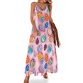 thumbnail image 1 of Nuevo vestido sin mangas con estampado de acuarela de huevo de Pascua, vestidos de noche elegantes para mujer, vestido de verano, 1 of 7