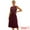 Burgundy, variant on DARING DIVA Striped Crew Neck Sleeveless Midi Work Office Dress XS Dark Blue