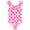 Pink Checker Face, variant on Serdomi Toddler Little Girls Swimsuit One-Piece Lovely Pink Checker Face Bathing Suits for Girls Size 8