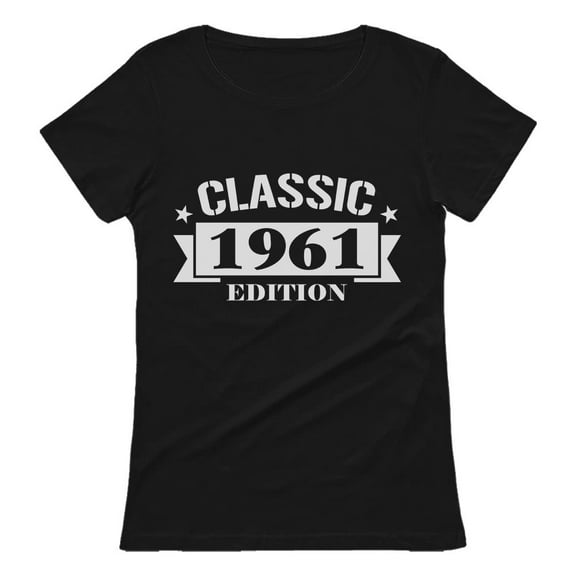 Tstars Women's 60th Birthday Gift T-Shirt - Classic 1961 Edition Graphic Tee - Ideal Birthday Present for 60 Year Olds - Unique Birthday Party Celebration Apparel - Retro-Themed Women's Shirt