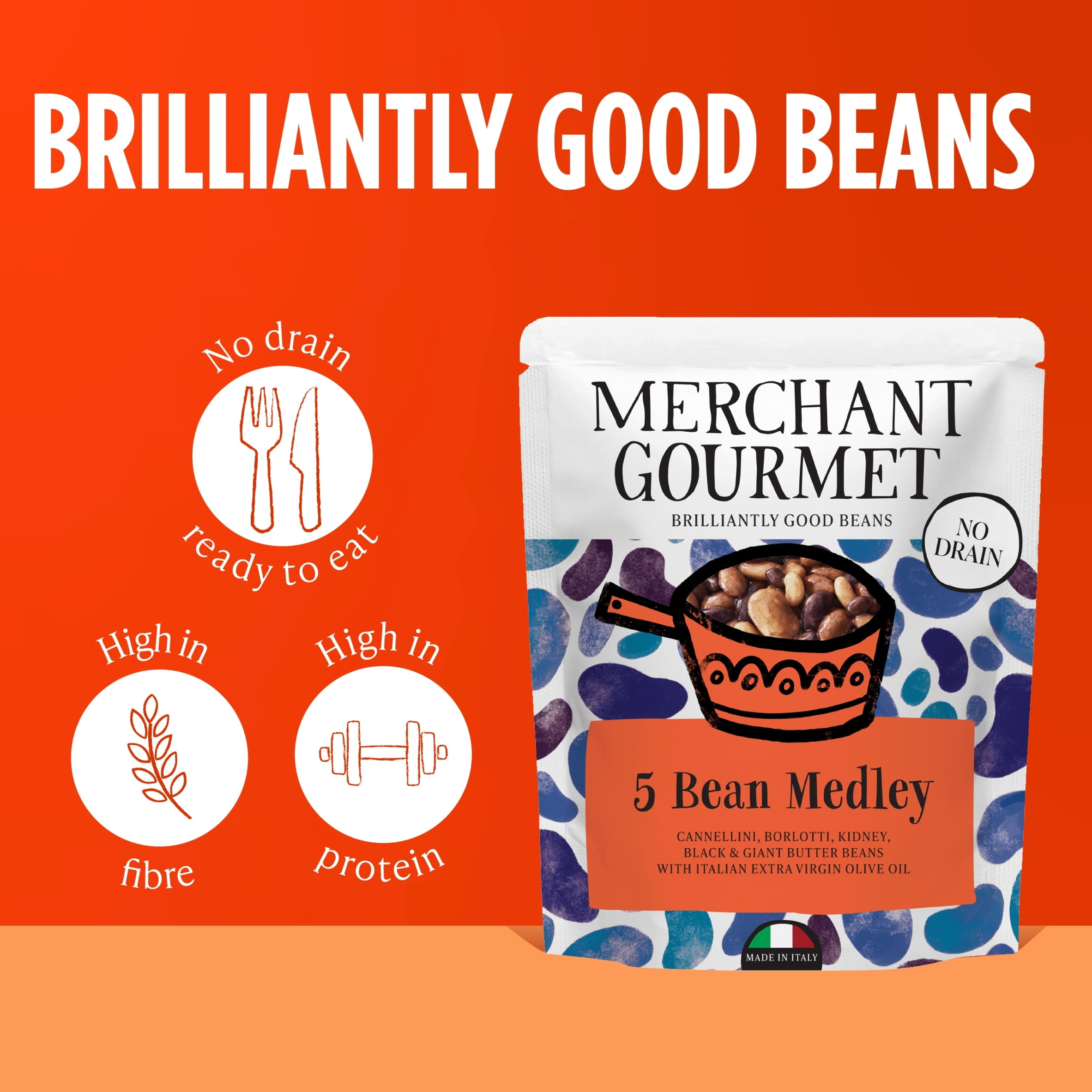 Merchant Gourmet 5 Bean Medley 240g, Imported from Britain