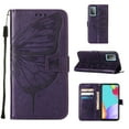 thumbnail image 6 of Dteck Samsung A52 Case, Butterfly Patterned Wallet Case, Magnetic Hand Strap Credit Card Holder Slots Synthetic Leather Kickstand Protective Cover For Samsung Galaxy A52, Purple, 6 of 11