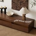 thumbnail image 4 of FHKJ HOME 94.5" Mid-Century Modern Wood TV Stand for 75+ Inch TVs, Floor Media Console with 4 Drawers, Brown, 4 of 6