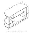 thumbnail image 1 of Furinno JAYA Simple Design Corner TV Stand, Columbia Walnut/Black, 1 of 5