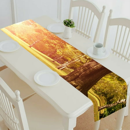 

ECZJNT Meadow Maple And Sunlight In Autumn table runner table cloth tea table cloth 16x72 inch