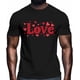 thumbnail image 2 of Camisetas gráficas informales de manga corta con texto de amor de San Valentín para hombre, 2 of 8