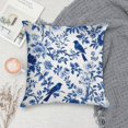 thumbnail image 5 of Blue Pioneer Flower And Bird Pillow Covers,Blue Pioneer Flower And Bird Throw Pillow Covers 24"×24" ,Living Room Sofa Couch Pillow Covers,Decorative Pillow Covers, 5 of 7