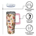 thumbnail image 3 of Classic Red and Green Plaid 30oz Christmas Tumbler with Lid Straw Stainless Steel Cup Holiday Coffee Water Bottle, 3 of 5