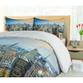 thumbnail image 5 of Ambesonne Urban Duvet Cover Sets, Aerial View New York City, 2-Queen, Grey Blue Peach, 5 of 7