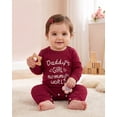 thumbnail image 3 of KIMI BEAR Preemie Baby Girl Romper Clothing 2 Packs Shower Gift Long Sleeves Floral Letter Bodysuit One-piece Jumpsuit 2pcs Clothes Red, 3 of 6