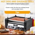 thumbnail image 3 of Ourlova Rouleaux à Hot-Dogs Commerciaux avec Tiroirs 11 Rouleaux 30 Gril à Hot-Dogs avec Double Contrôle de Température, 3 of 9