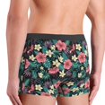 thumbnail image 4 of Men's Boxer Briefs, Green Tropical Leaves Soft Comfy Mens Underwear Boxer Briefs Breathable With Widen Waist, 4 of 7