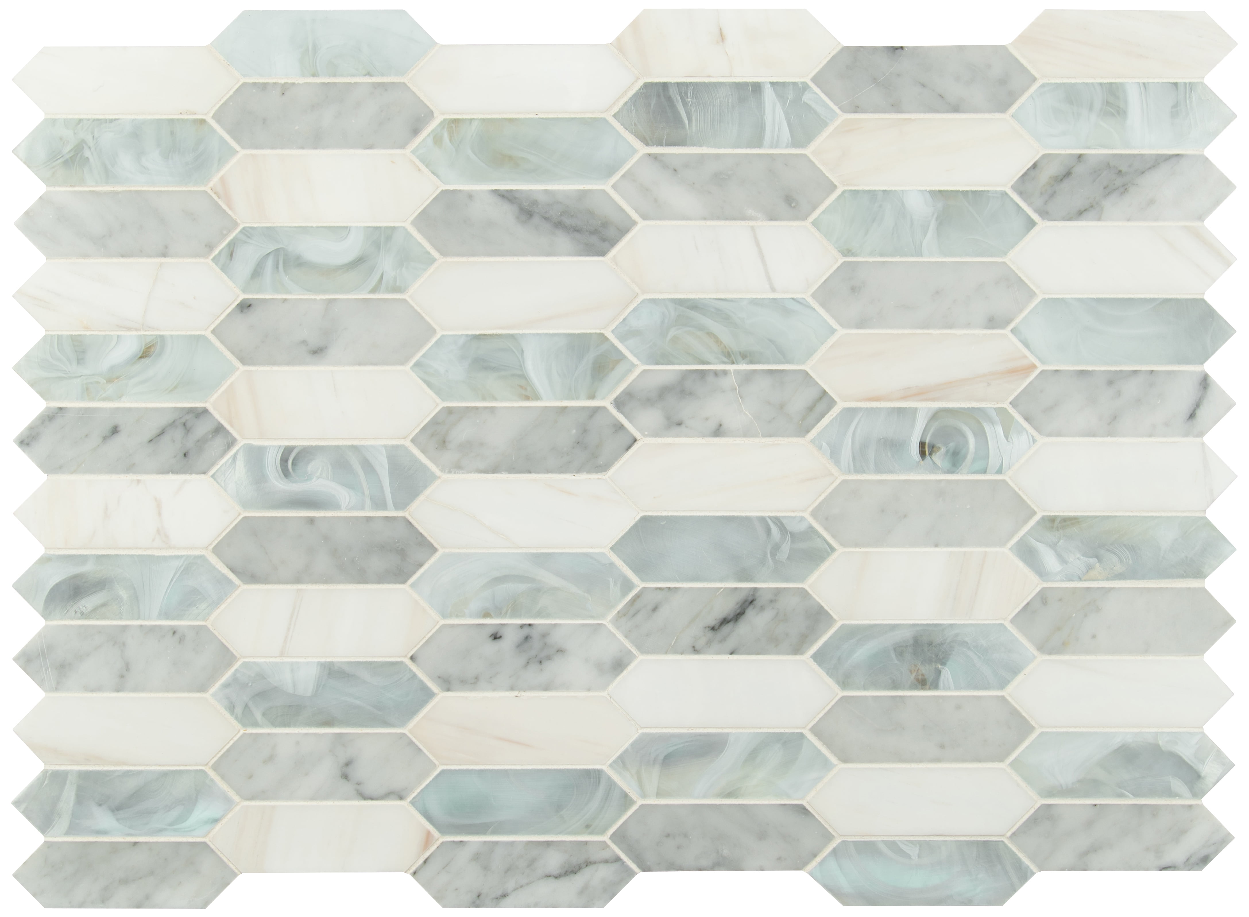 MSI Cienega Springs 10 in. x 13.78 in. x 6 mm Textured Picket Multi-Surface Mesh-Mounted Mosaic Tile (14.4 sq. ft./Case)