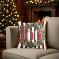thumbnail image 4 of Horivan Christmas Pillow Covers 17x17 Inch Holiday Decor Soft Cotton Cushion Cases with Hidden Zipper for Living Room Sofa Bed Seasonal Home Decorative Throw Pillow Covers, 4 of 6