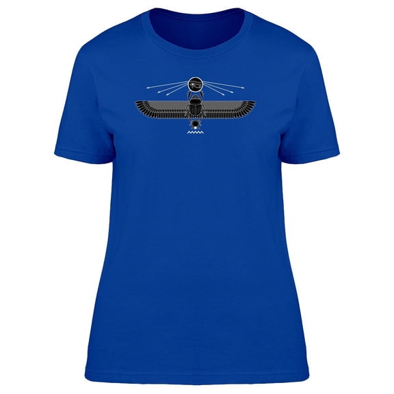 Egypt Sacred Scarab B&W T-Shirt Women -Image by Shutterstock, Female Large