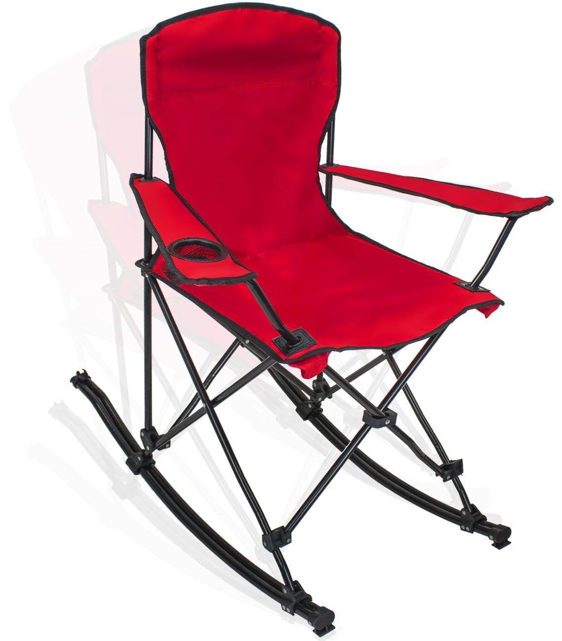 Camping rocking chair with cup holder new arrivals