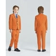 thumbnail image 4 of Boys 5 Piece Slim Fit Suit Set, Solid Formal Dresswear of Jacket Vest Pants Shirt and Tie, 4 of 8
