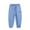 Light Blue-1, variant on CYRBOKO Girls Cuffed Jeans, Elastic Waist Loose Casual Denim Pants with Pockets Pink Size 7-8 T