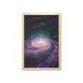 thumbnail image 1 of Galaxy Wall Art with Frame, Spiral Galaxy in Outer Space Andromeda Nebula Star Dust Universe Astronomy Print, Printed Fabric Poster for Bathroom Living Room, 23" x 35", Mauve Black, by Ambesonne, 1 of 2