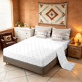 thumbnail image 4 of Manfei Southwestern Aztec Queen Bedding, Bohemian Brown Beige Bedding Comforter Set Queen, Reversible 7-Piece, 4 of 6