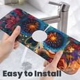 thumbnail image 6 of Sikiie Colorful Floral Skull A Splash Guard for Sink Faucet-1 PC Super Absorbent Fast Drying Mat Sink Gadgets-Splash Guard for Kitchen, Sink Mat, 6 of 7