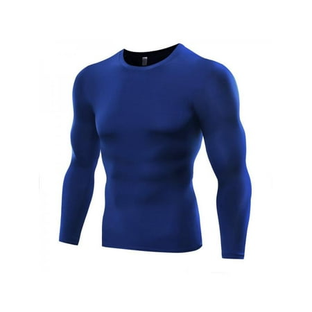 Topumt Quick Dry Men Compression Sports Shirt Tights Thermal Base Layer Long Sleeve (Best Thermal Compression Tights)