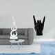 thumbnail image 2 of Escultura Moderna De Resina Con Gesto De Llama, Estatua Creativa De Dedo De Fuego, Adorno Para Oficina, Patio, Estantería, Apartamento, Dormitorio, Decoración, Regalo, 2 of 8