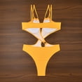 thumbnail image 5 of Alkepwun Sexy One Piece Swimsuit Women Cutout Criss-cross Bathing Suit Monokini Cheeky V Neck O-ring High Cut Swimsuits for Women, 5 of 6
