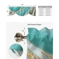 thumbnail image 5 of Marble Texture Aqua Kitchen Curtains Balcony Adjustable Roman Blinds Small Short Curtain for Living Room, 5 of 6