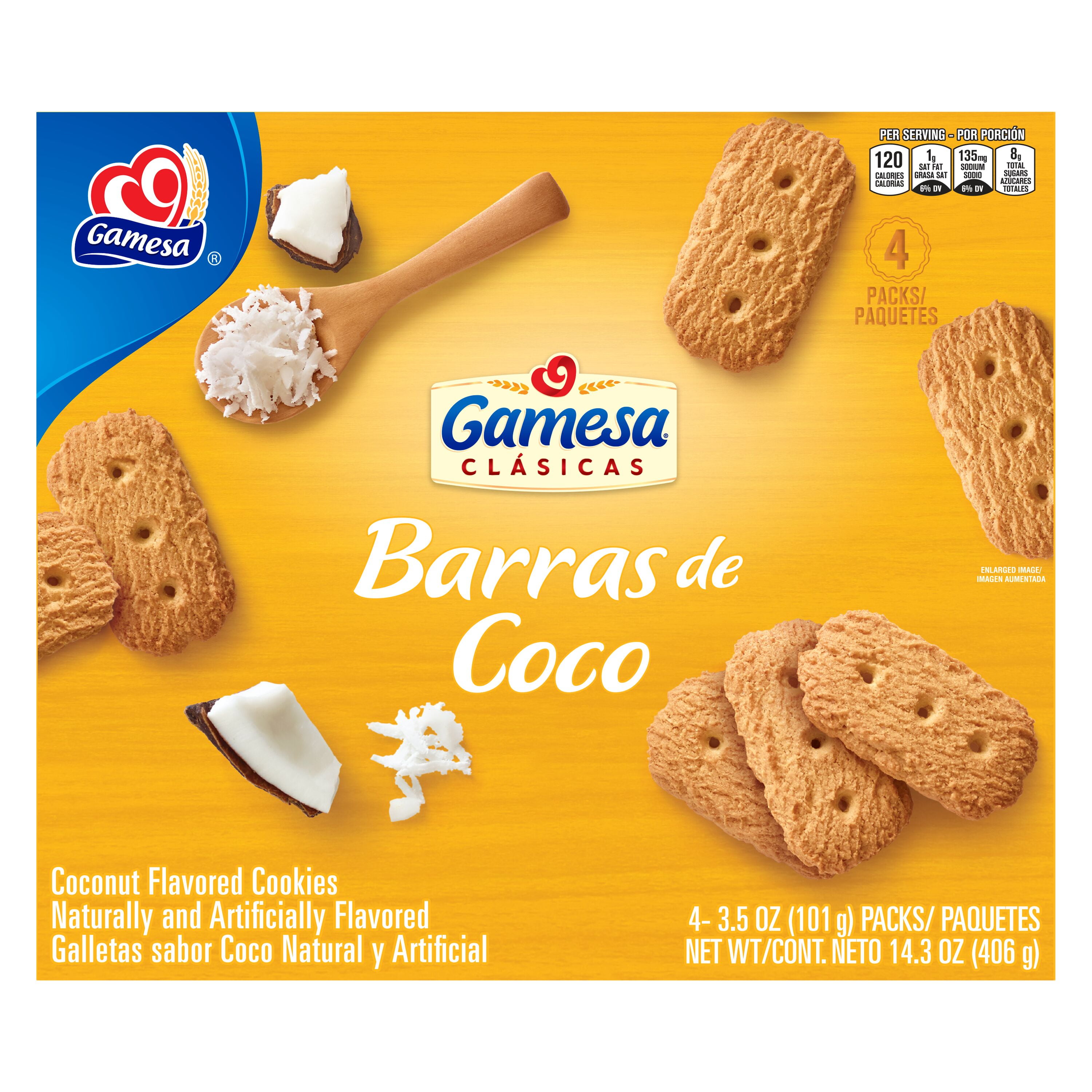 Gamesa Barras De Coco Coconut Cookies, 14.3 oz Box
