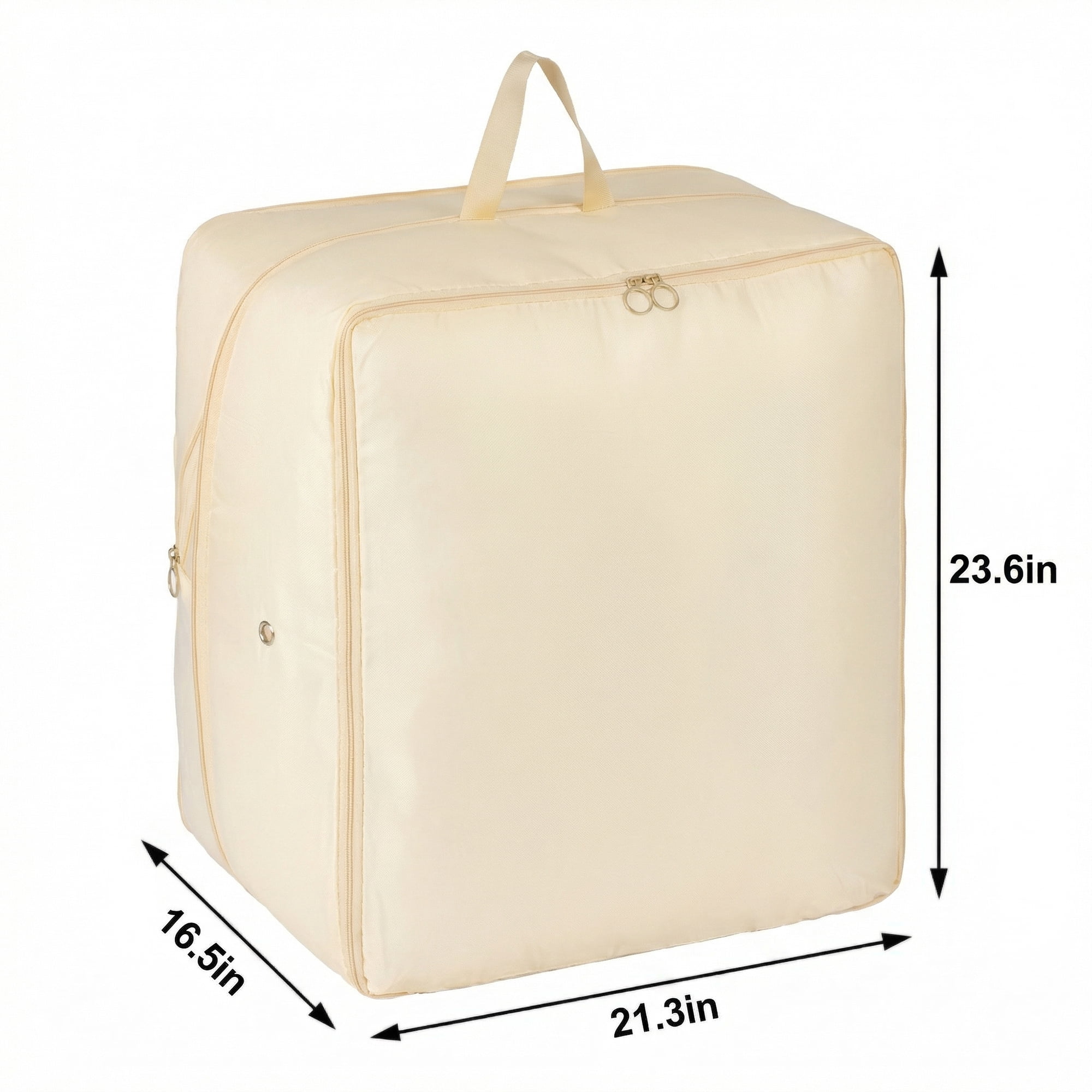 Unique Bargains Foldable Storage Bags Ideal for Organizing Bedroom Beige 21.3"x16.5"x23.6"