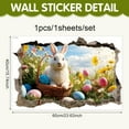 thumbnail image 2 of Easter Happy Wall Decoration 3D Effect Rabbit Wall Decoration Easter Egg Wall Stickers Large Rabbit Wall Stickers Cartoon Rabbit Wall Stickers Suitable For Children's Rooms Bathroom Wall Decals Wall, 2 of 4