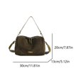 thumbnail image 2 of Bolso Hombro Gamuza Sintética para Mujer Bandolera Gran Capacidad () Verde, 2 of 4
