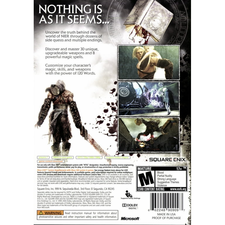 Nier xbox best sale 360 backwards compatibility
